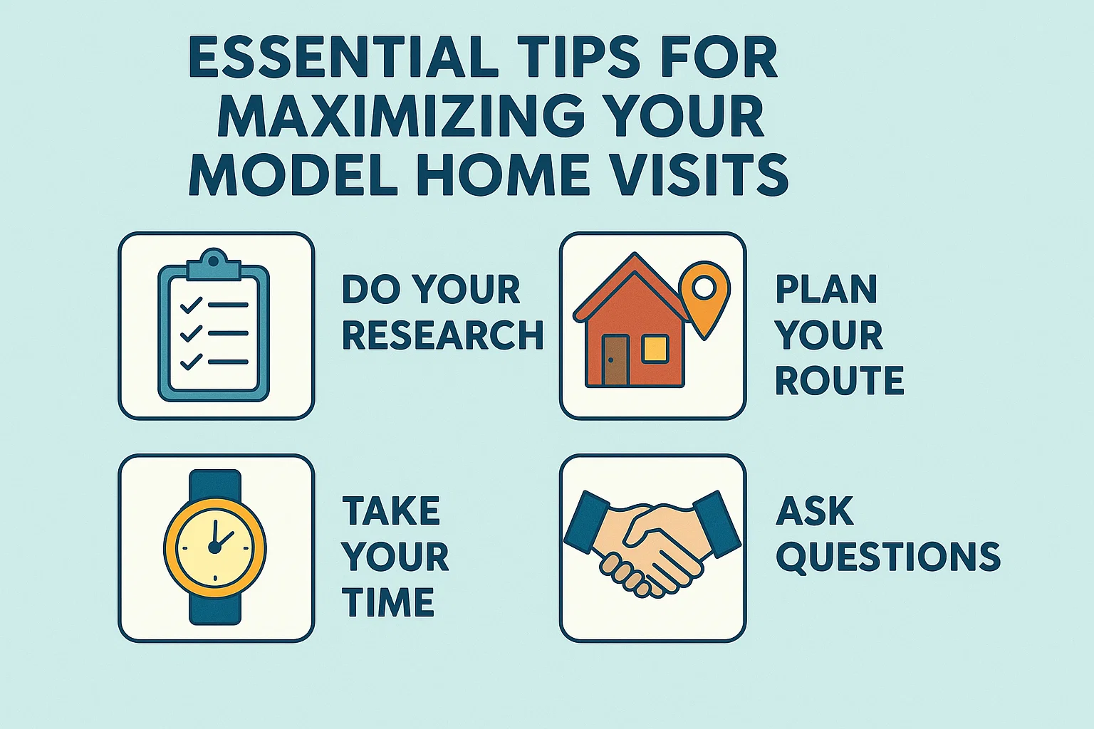 Model Home Visit Guide infographic