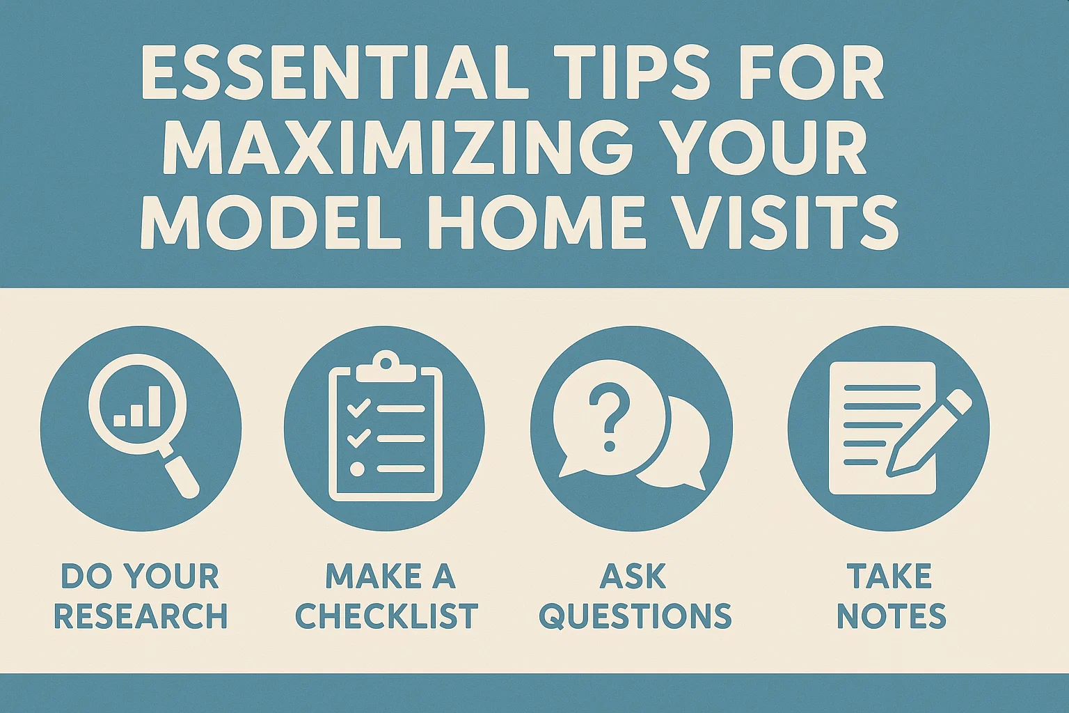 Model Home Visit Guide infographic