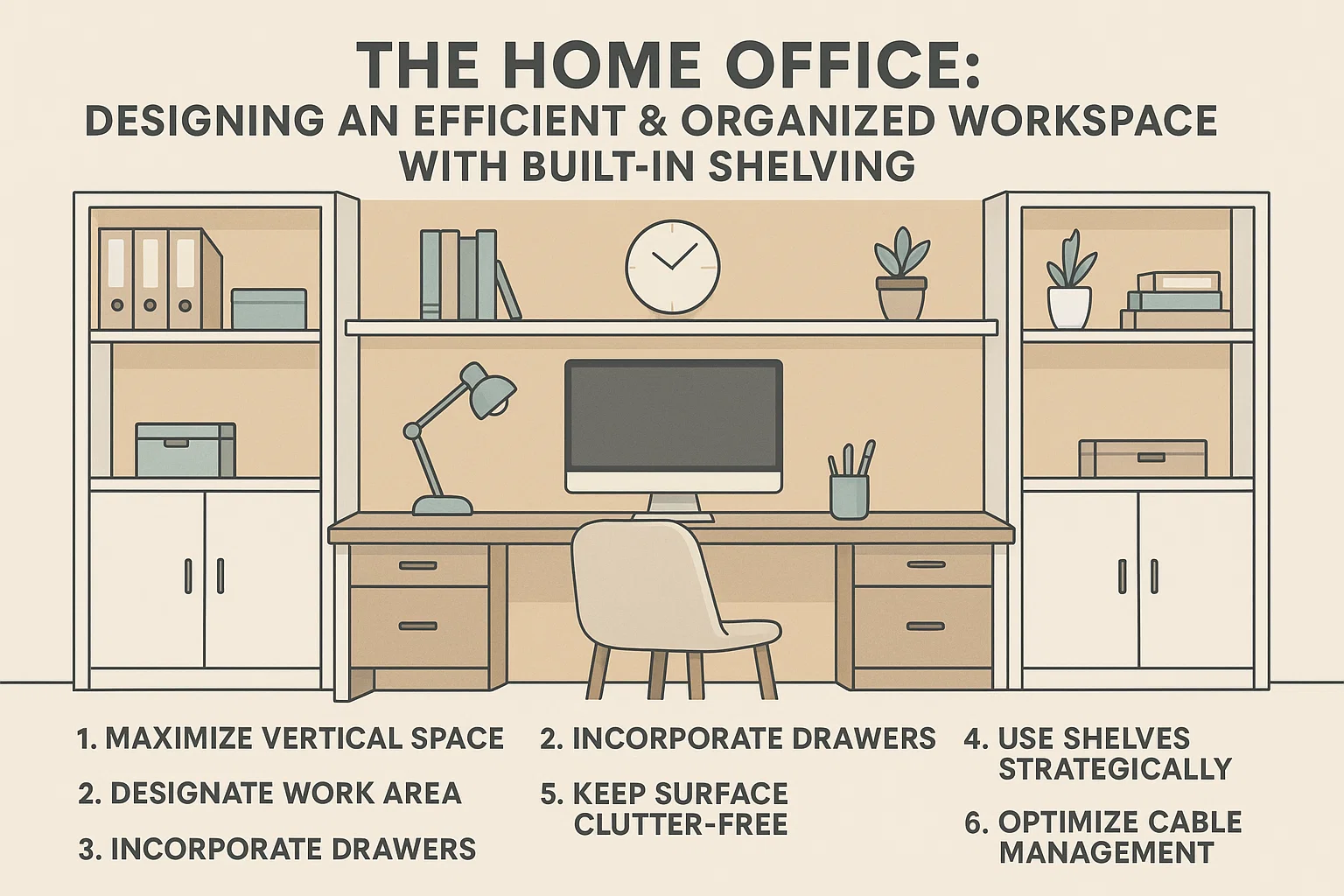 Efficient Home Office Design infographic