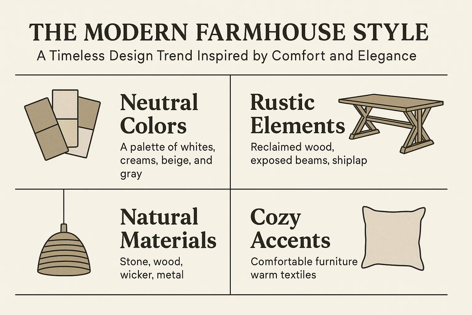 Modern Farmhouse Style infographic