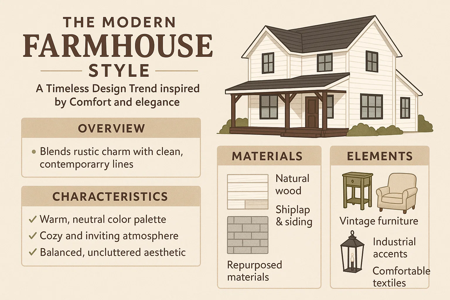 Modern Farmhouse Style infographic