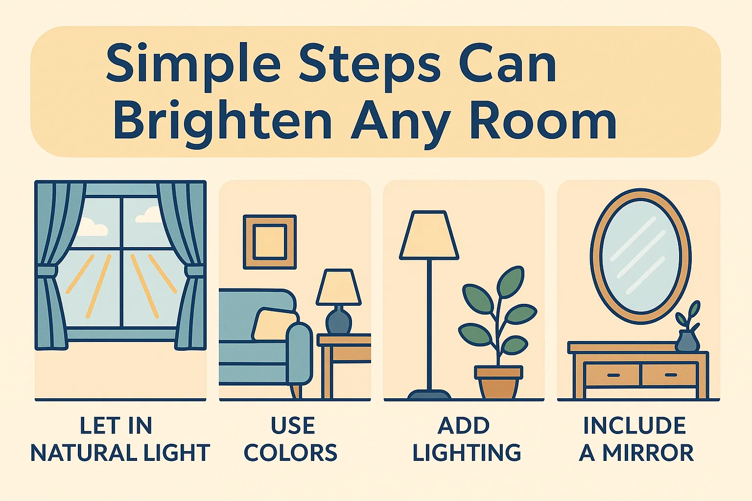 Room Brightening Tips infographic