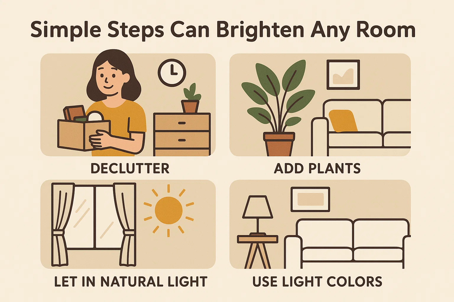 Room Brightening Tips infographic