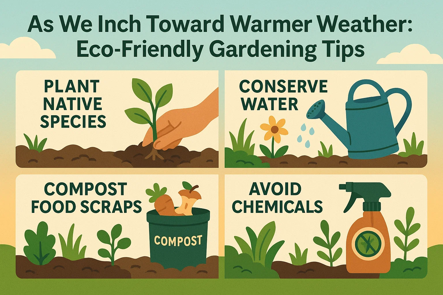 Eco Gardening Tips infographic