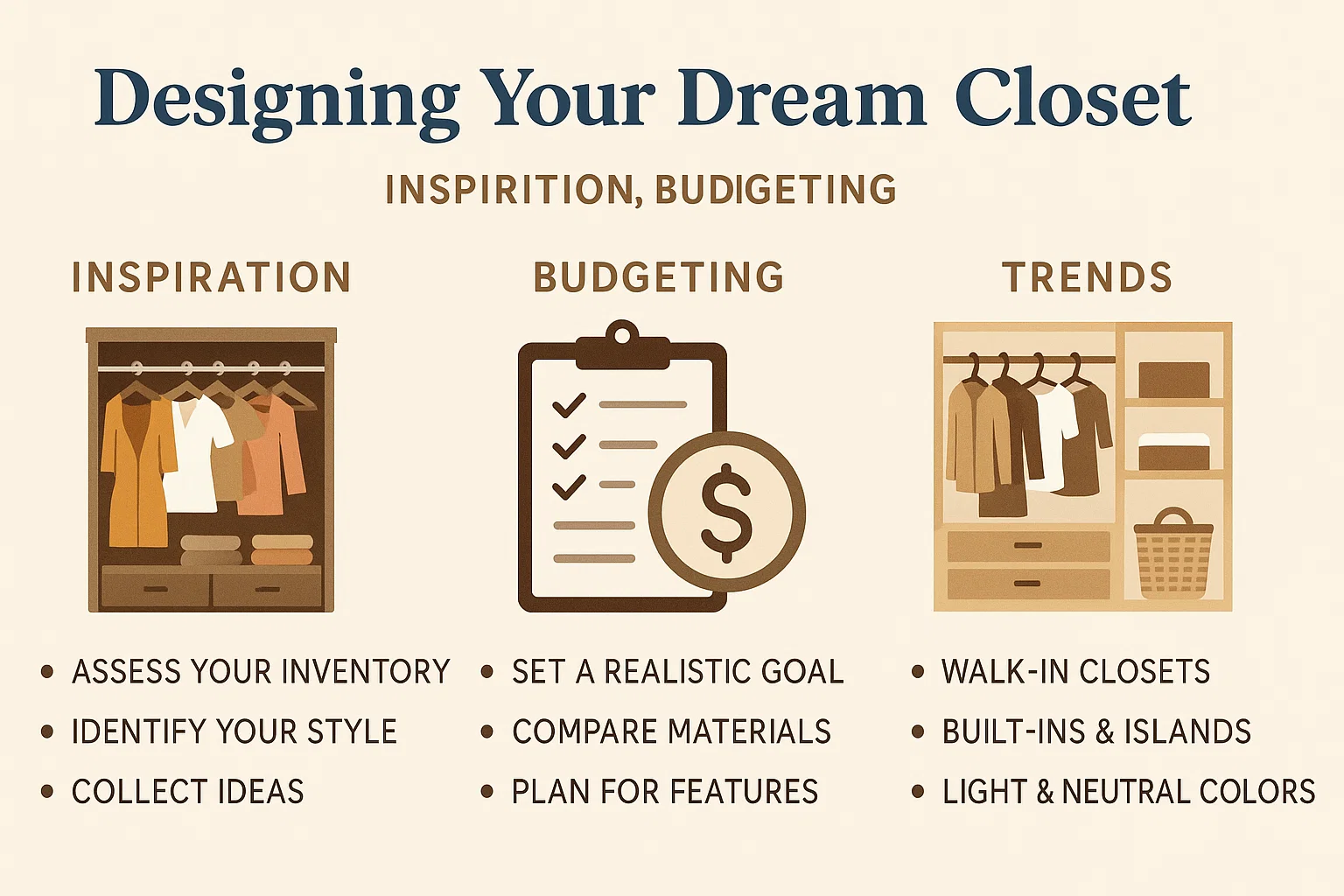 Dream Closet Design infographic
