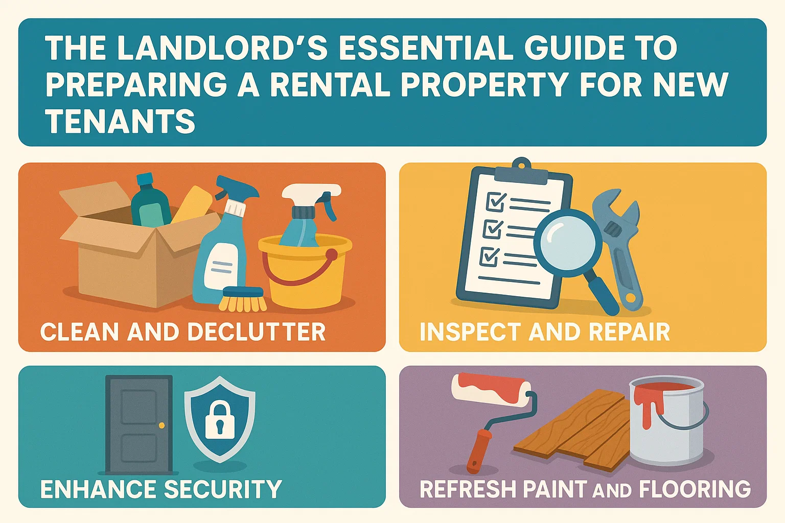 Rental Property Preparation Guide infographic