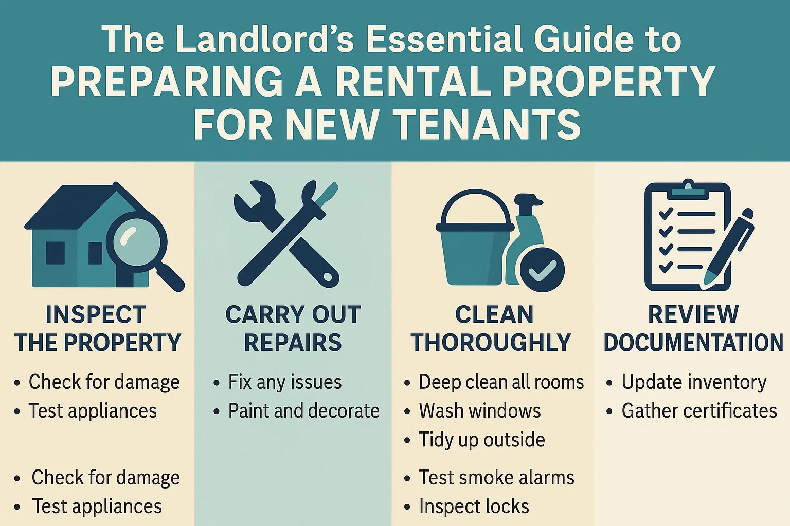 Rental Property Preparation Guide infographic