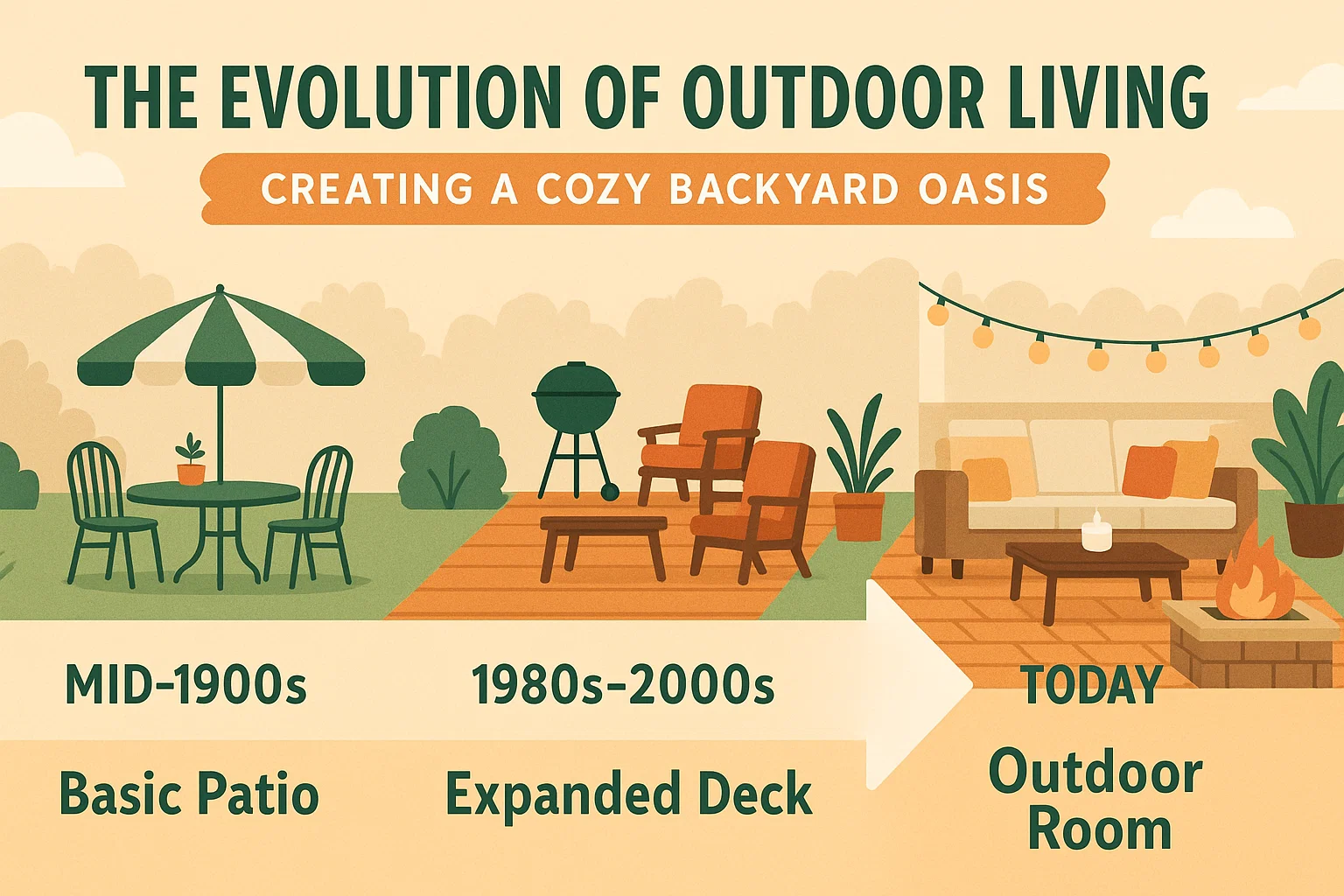 Backyard Oasis Evolution infographic