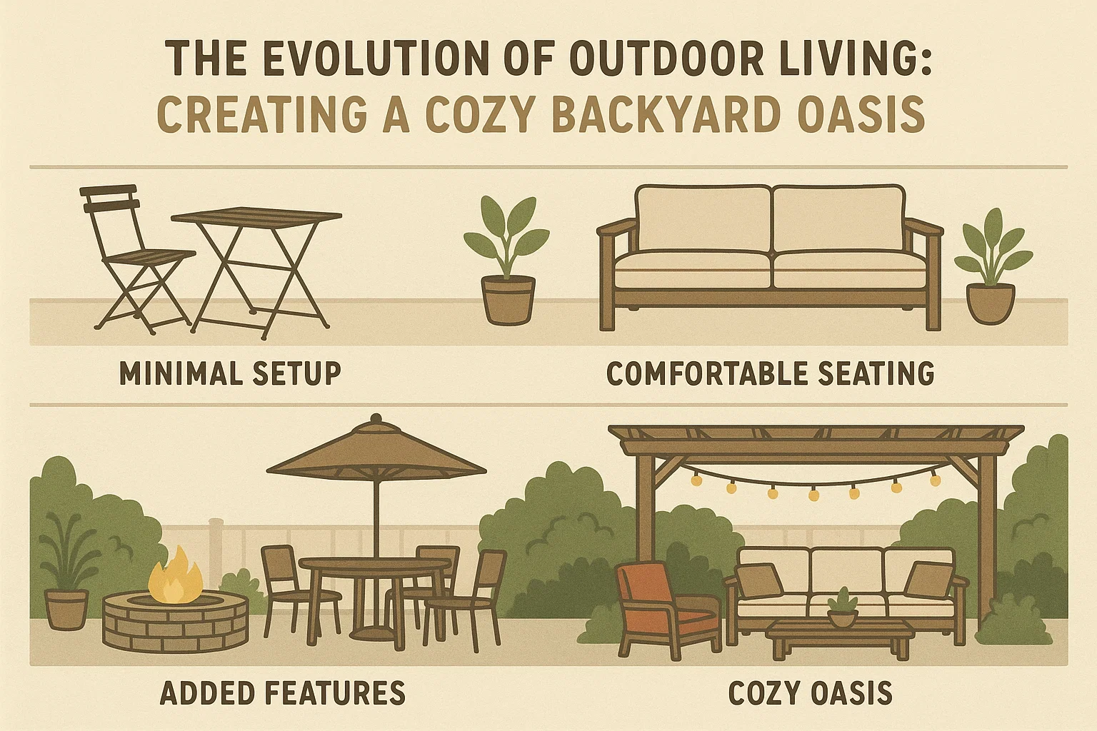 Backyard Oasis Evolution infographic