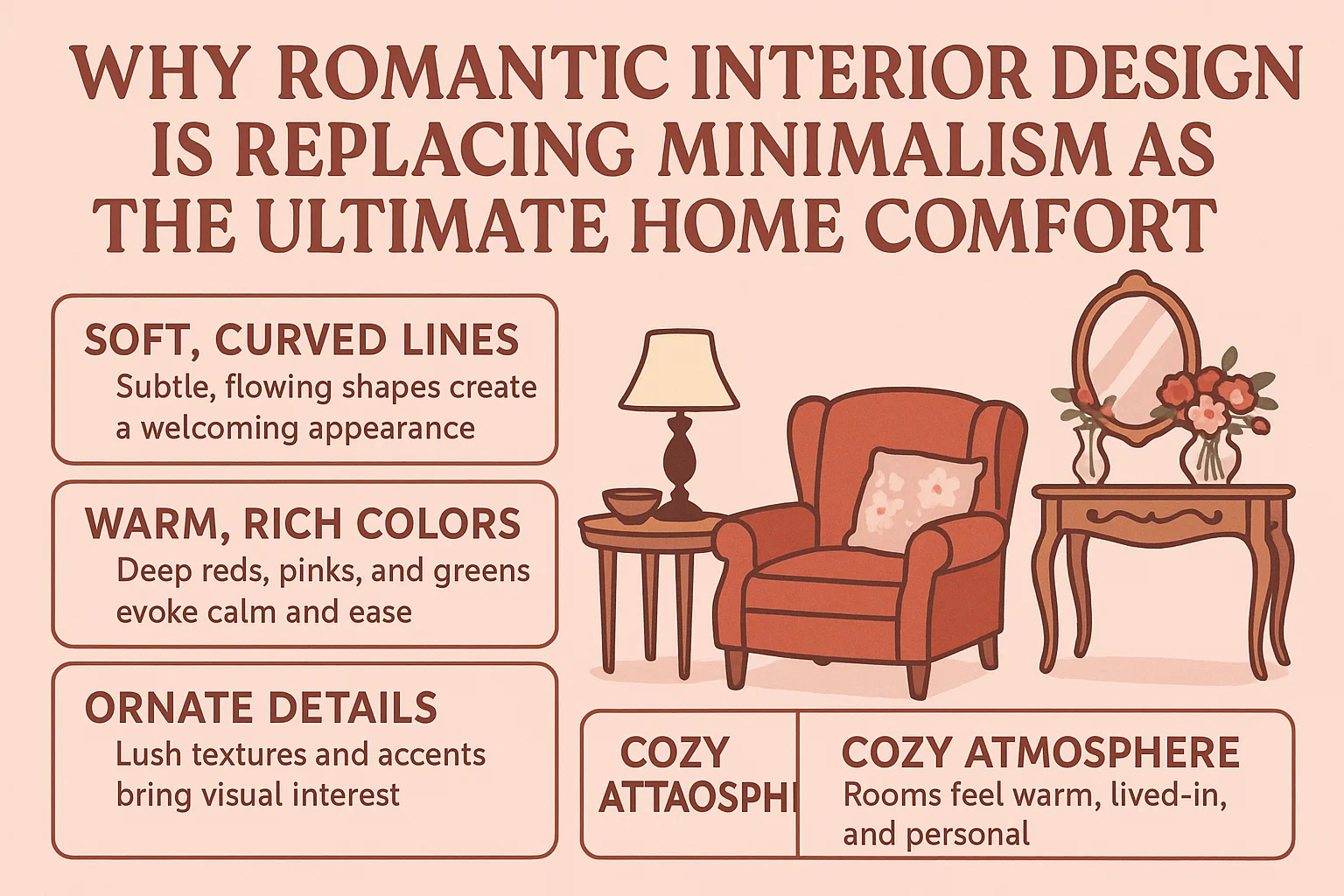 Romantic Interior Design infographic