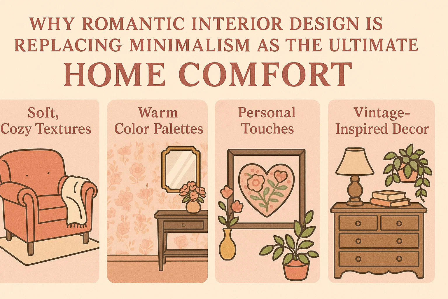 Romantic Interior Design infographic