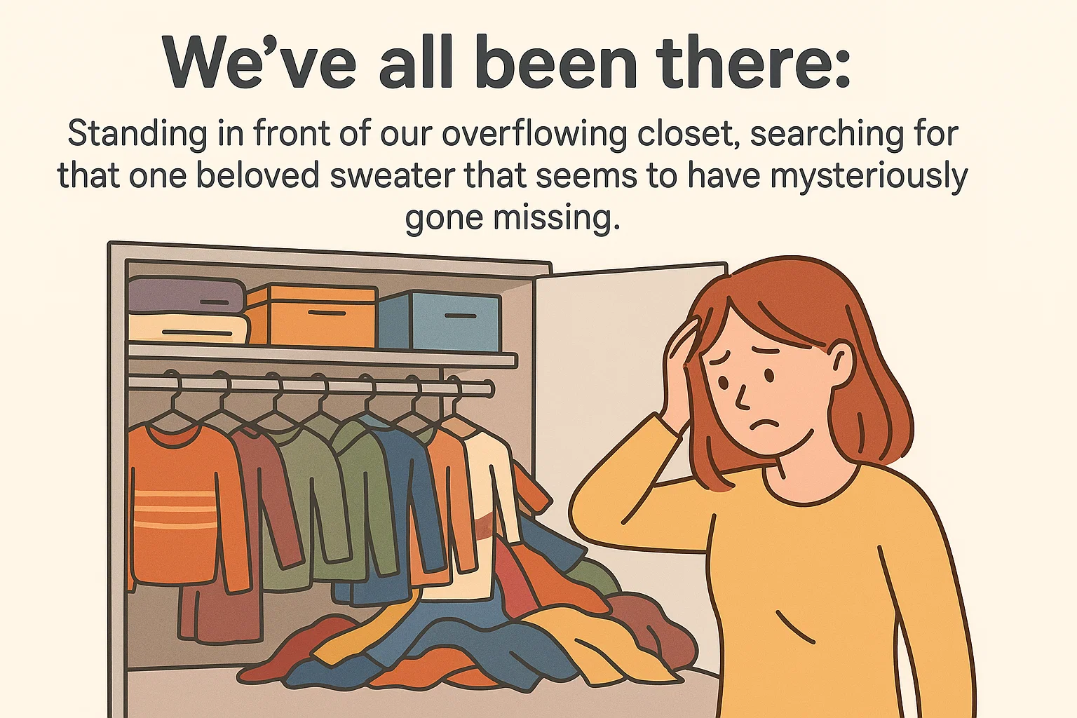 Finding Missing Sweater infographic