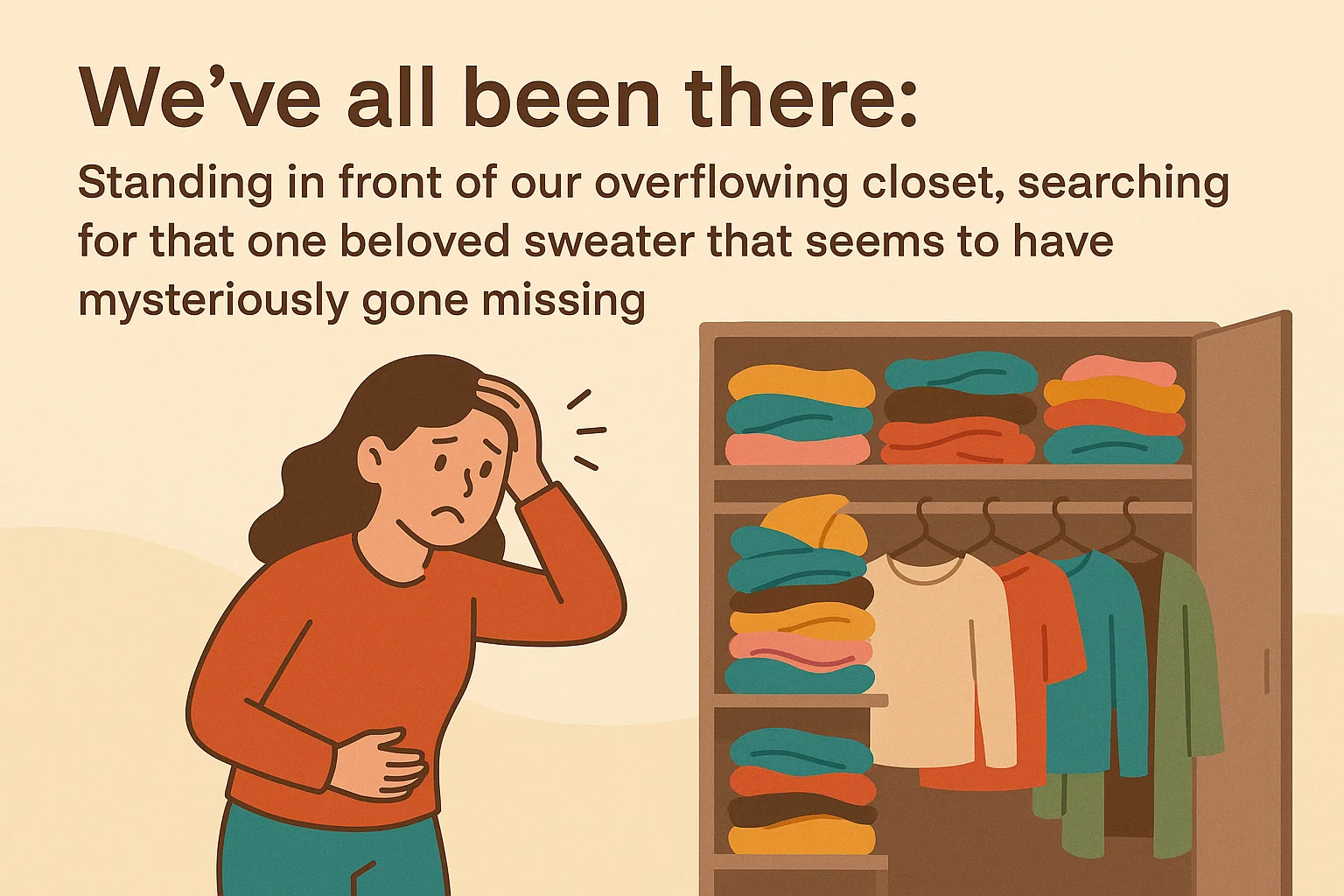 Finding Missing Sweater infographic