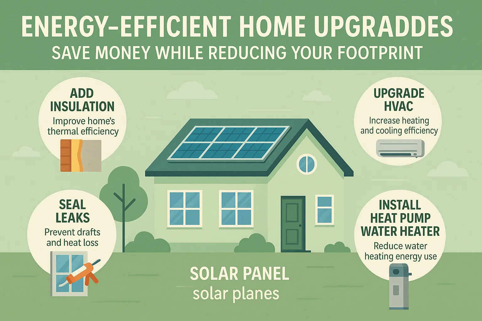 Eco-Friendly Home Upgrades infographic