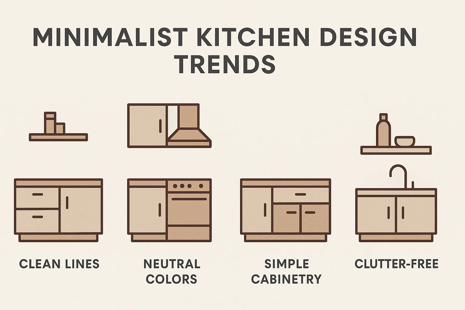 Minimalist Kitchen Trends infographic
