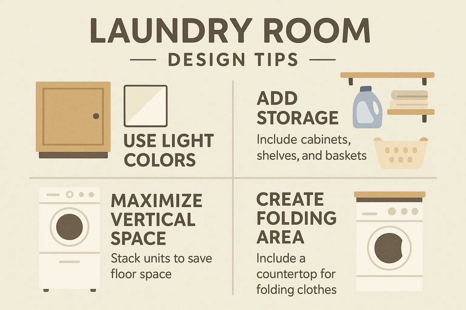 Laundry Design Tips infographic