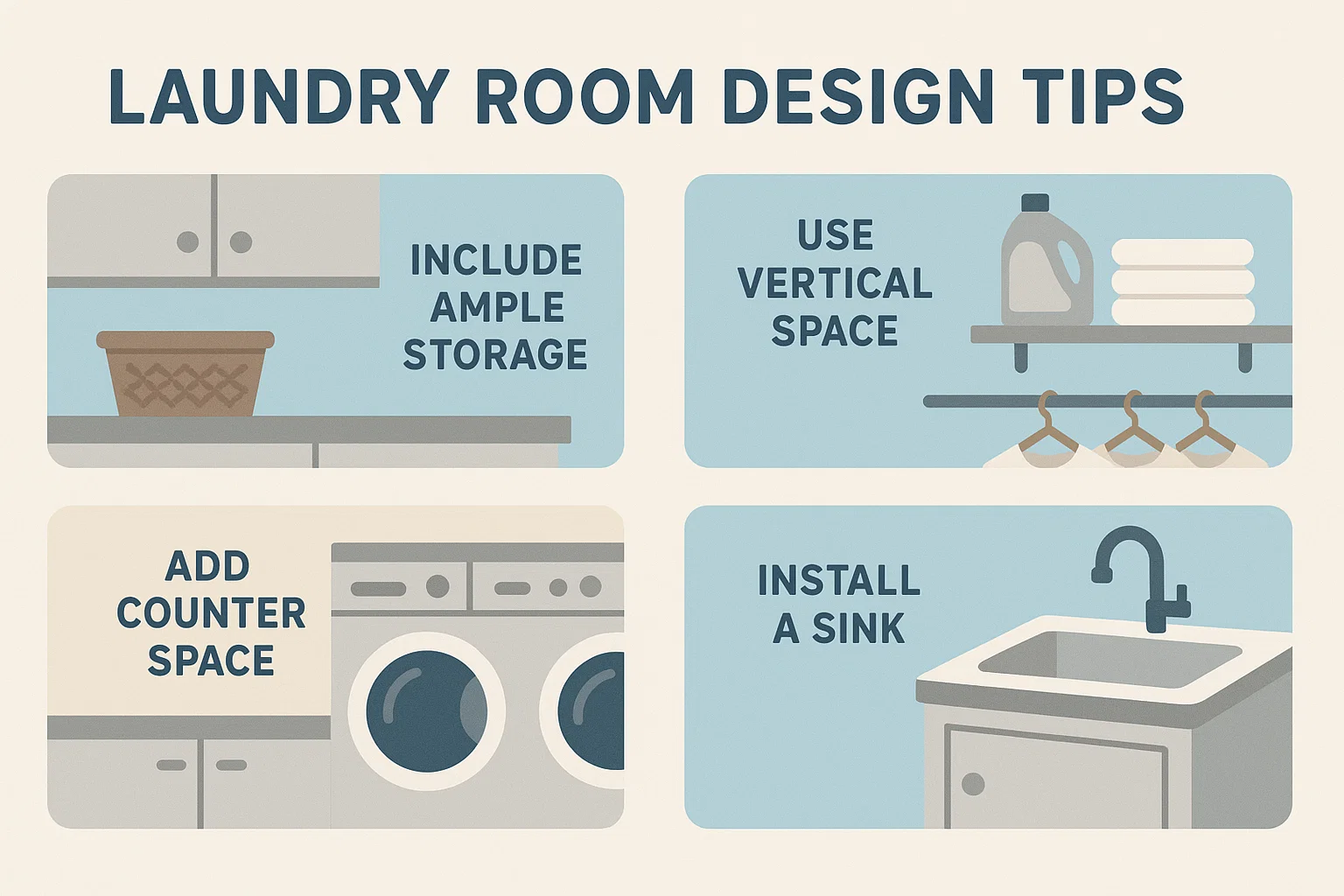Laundry Design Tips infographic
