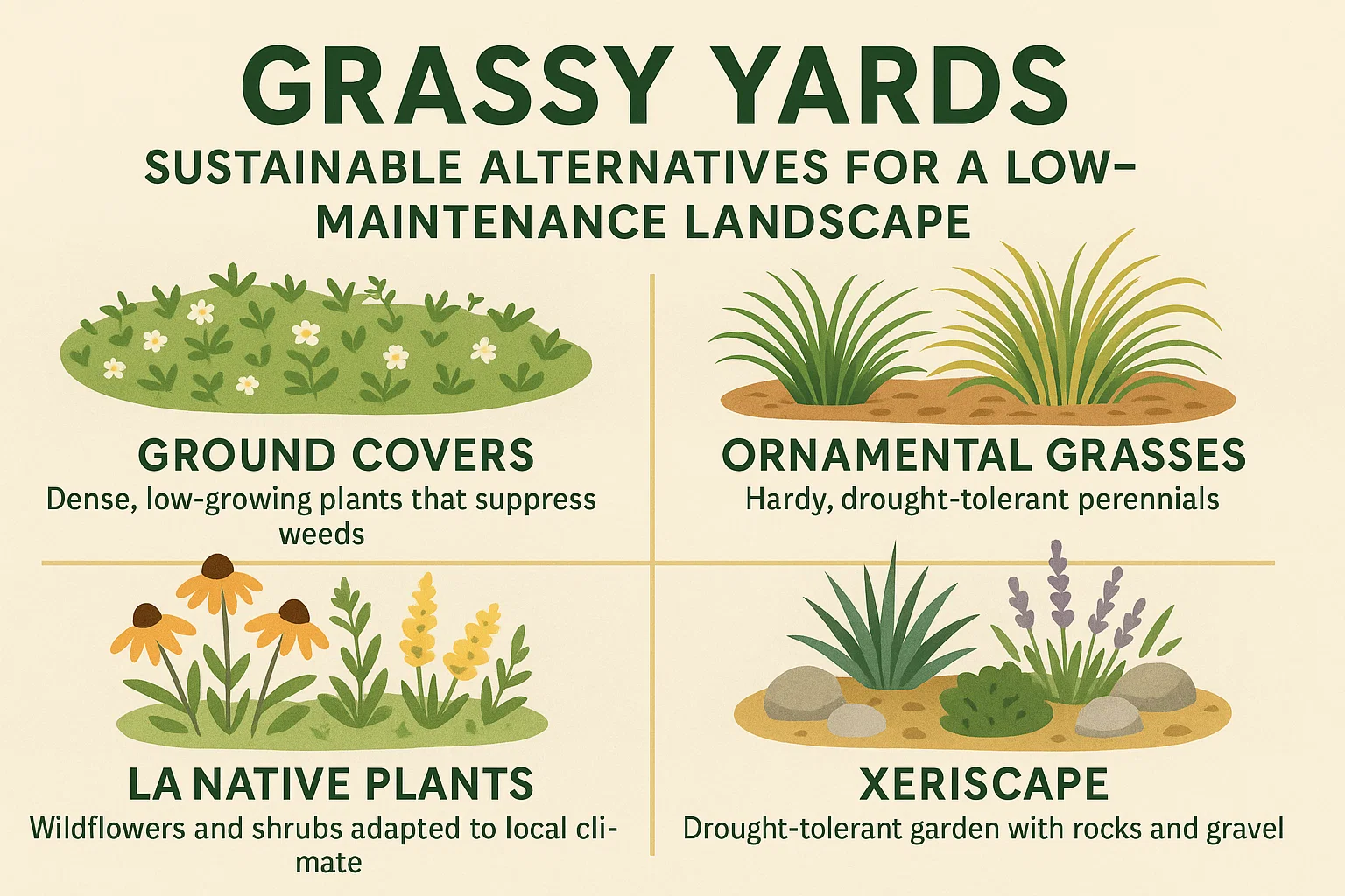 Sustainable Landscape Alternatives infographic