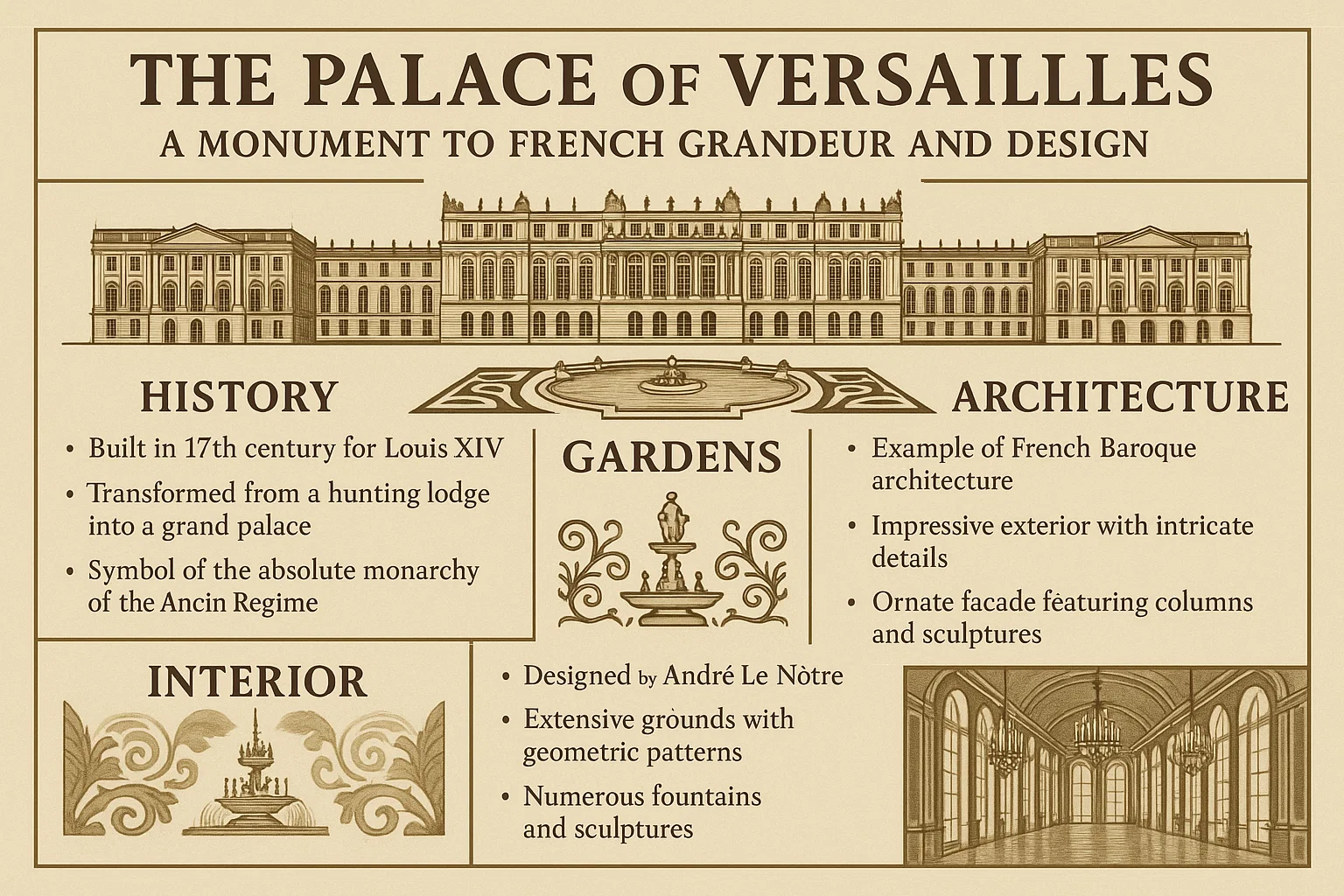 Versailles Palace Infographic infographic