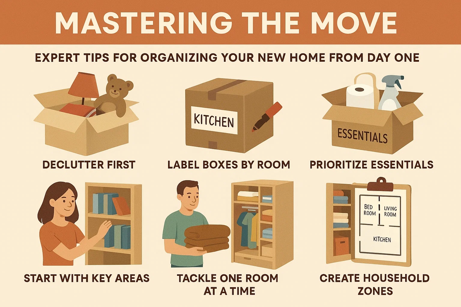 Organize Your New Home infographic