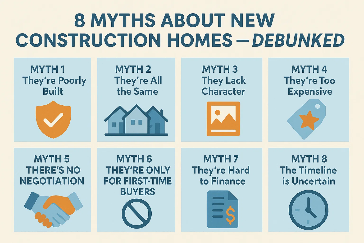 New Home Myths Debunked infographic