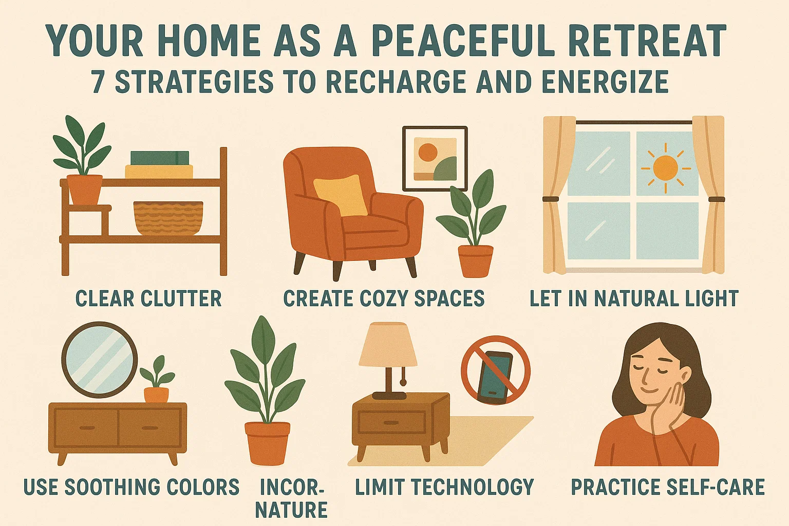 Peaceful Home Strategies infographic
