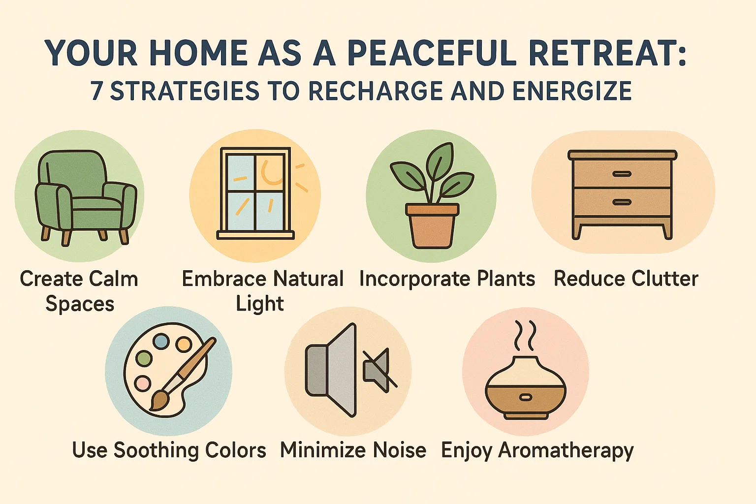 Peaceful Home Strategies infographic