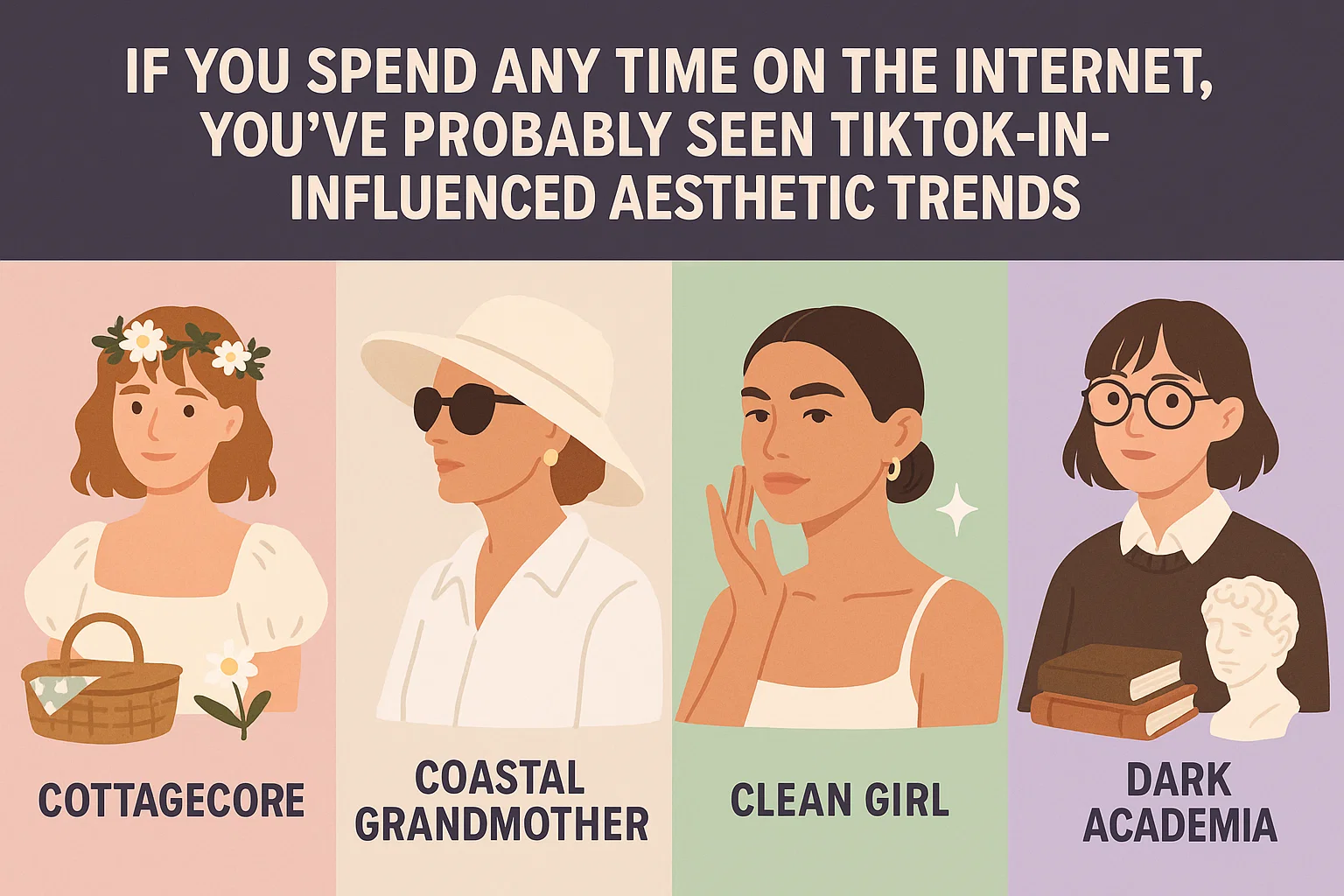 TikTok Aesthetic Trends infographic