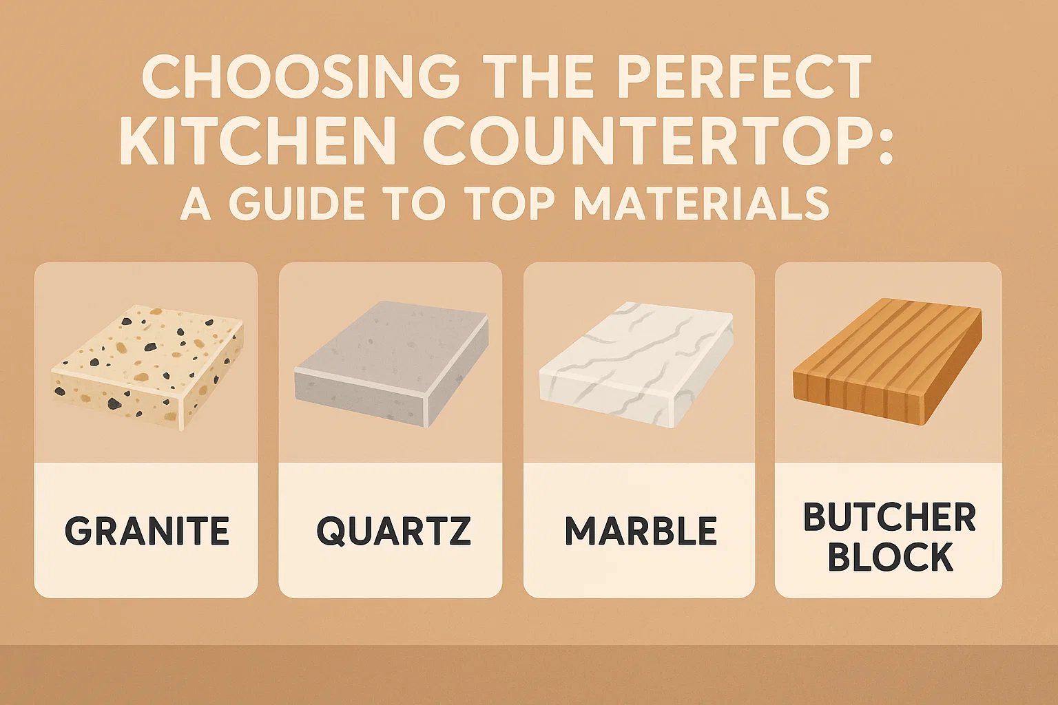 Kitchen Countertop Guide infographic