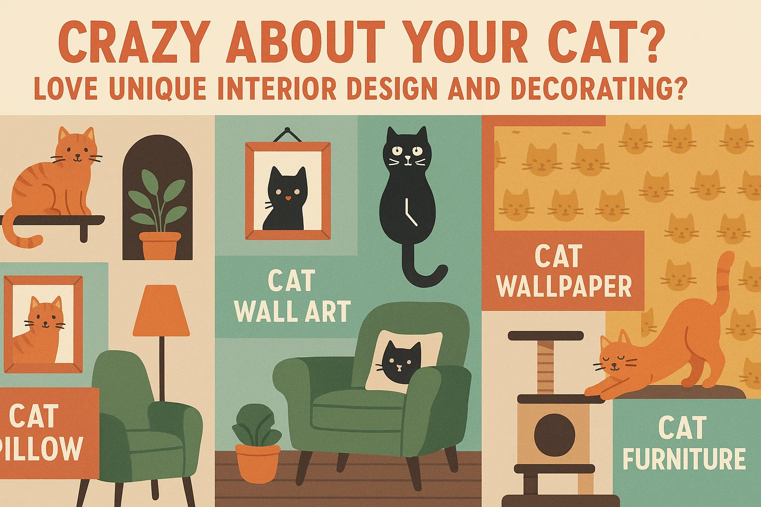 Cat-Lovers' Interior Decor infographic