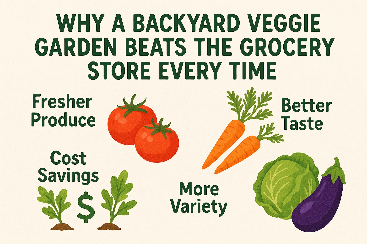 Backyard Veggie Benefits infographic