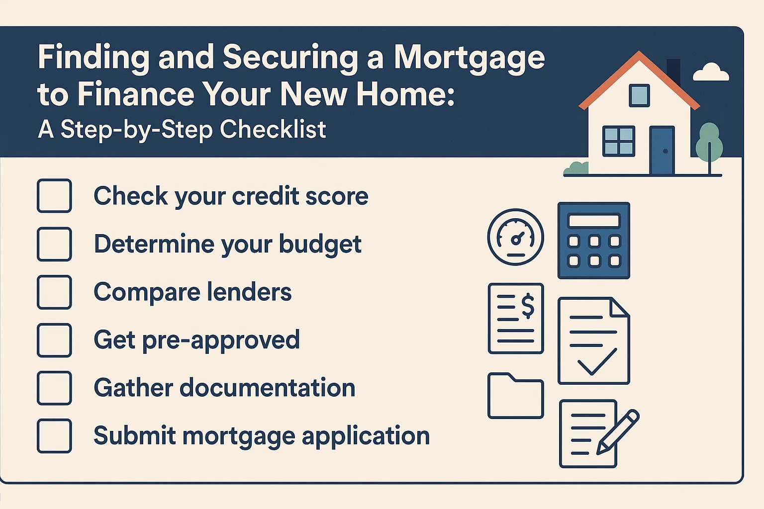 Mortgage Checklist Infographic infographic