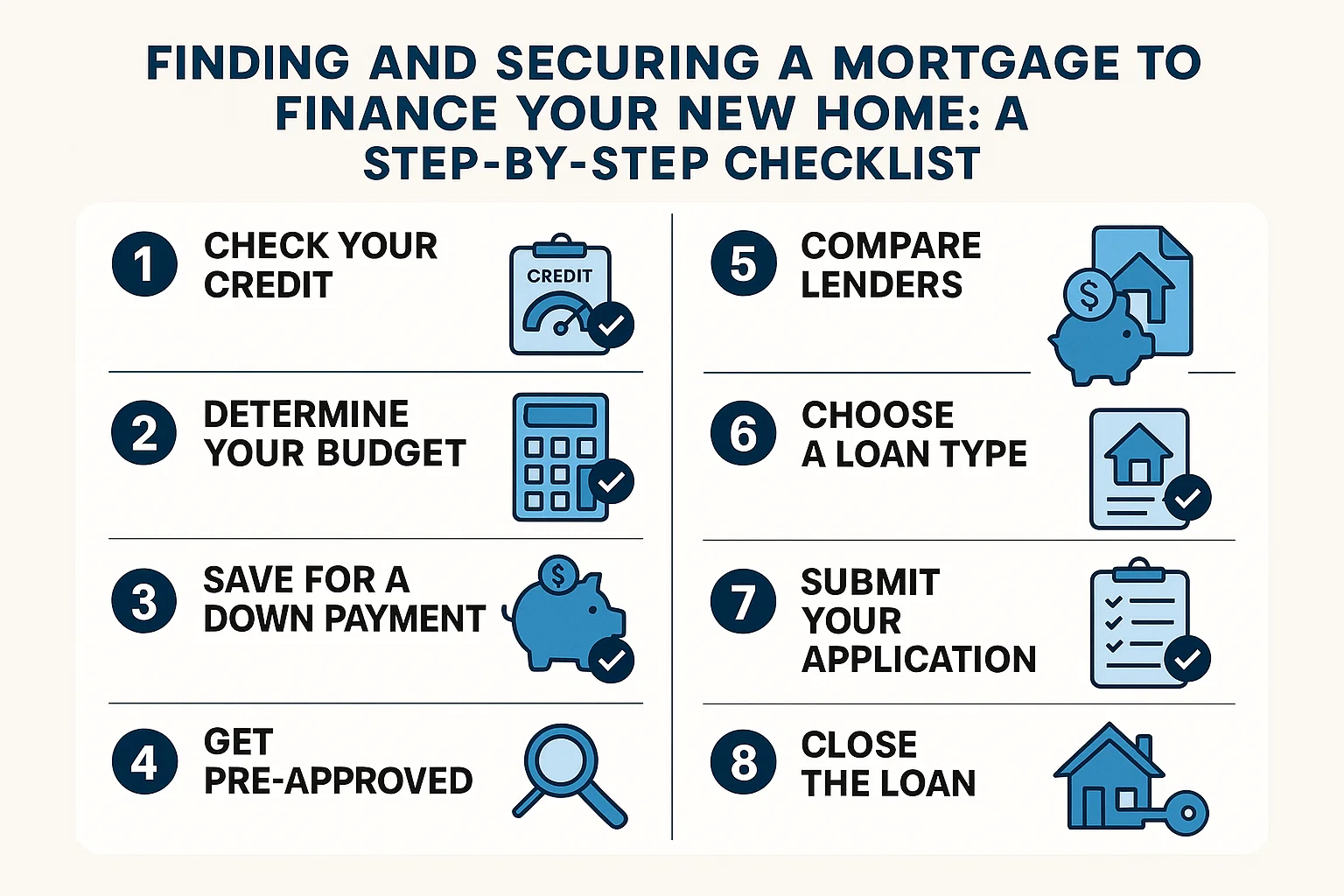 Mortgage Checklist Infographic infographic