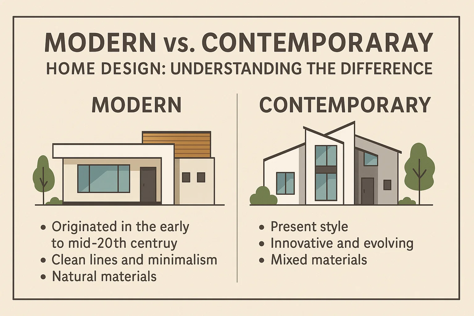 Home Design Differences infographic