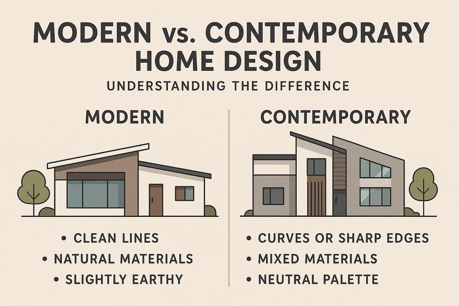 Home Design Differences infographic