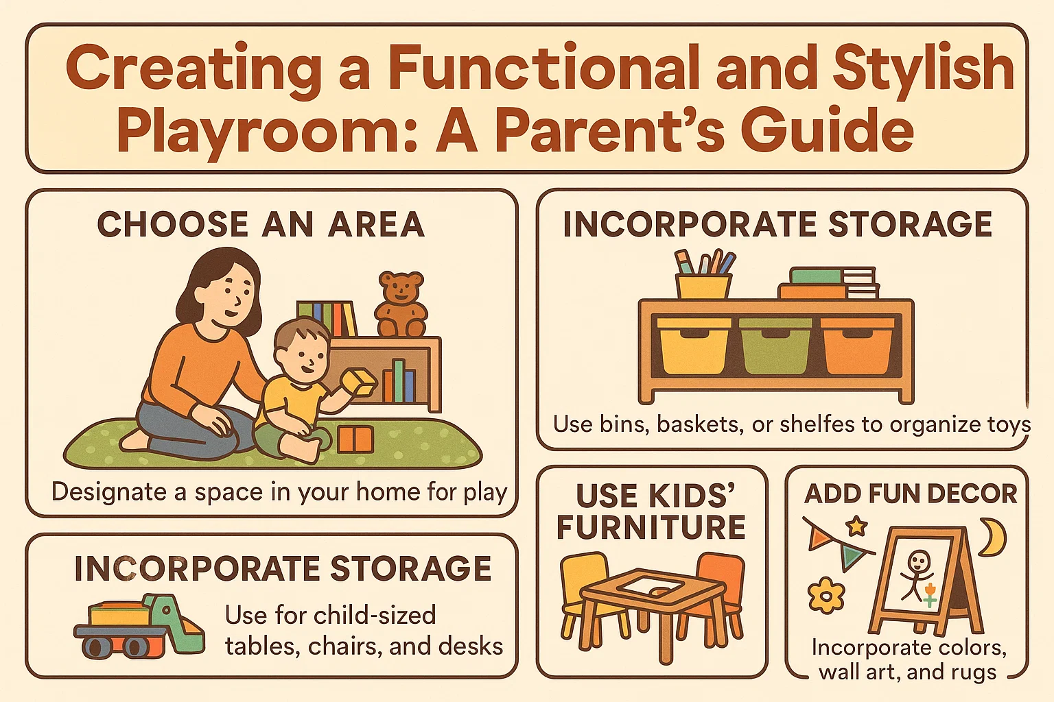 Stylish Playroom Guide infographic