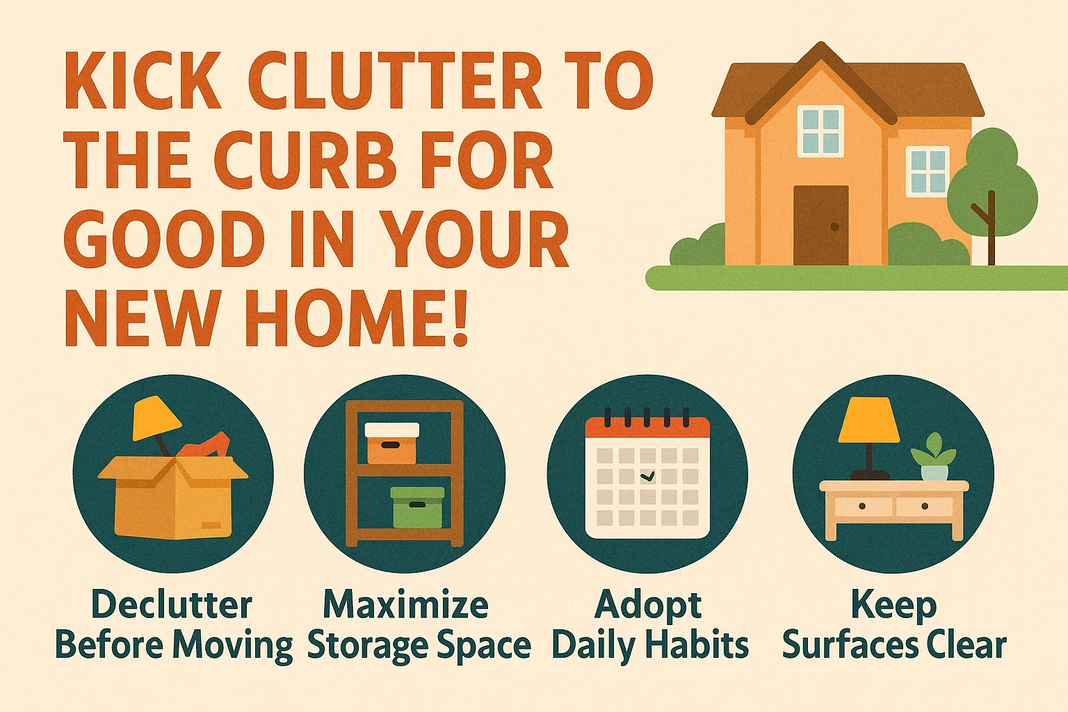 Declutter Your New Home infographic