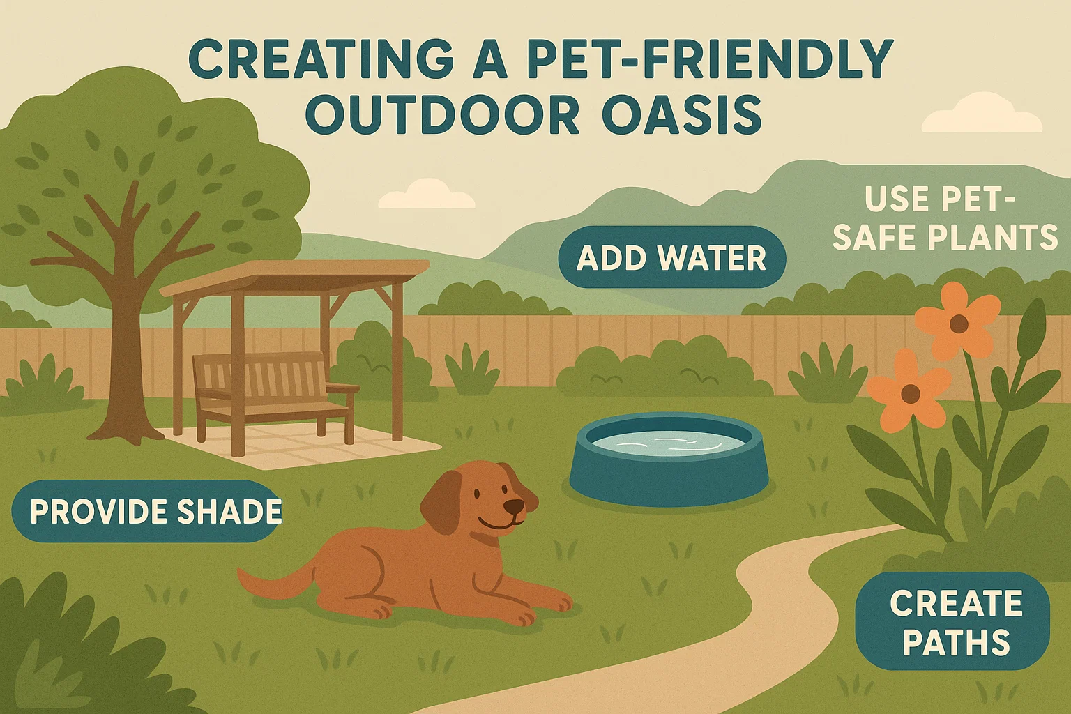 Pet-Friendly Outdoor Oasis infographic