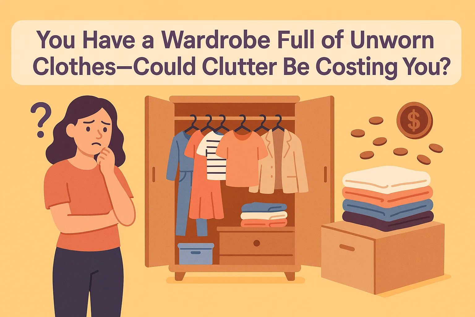 Wardrobe Clutter Costs infographic