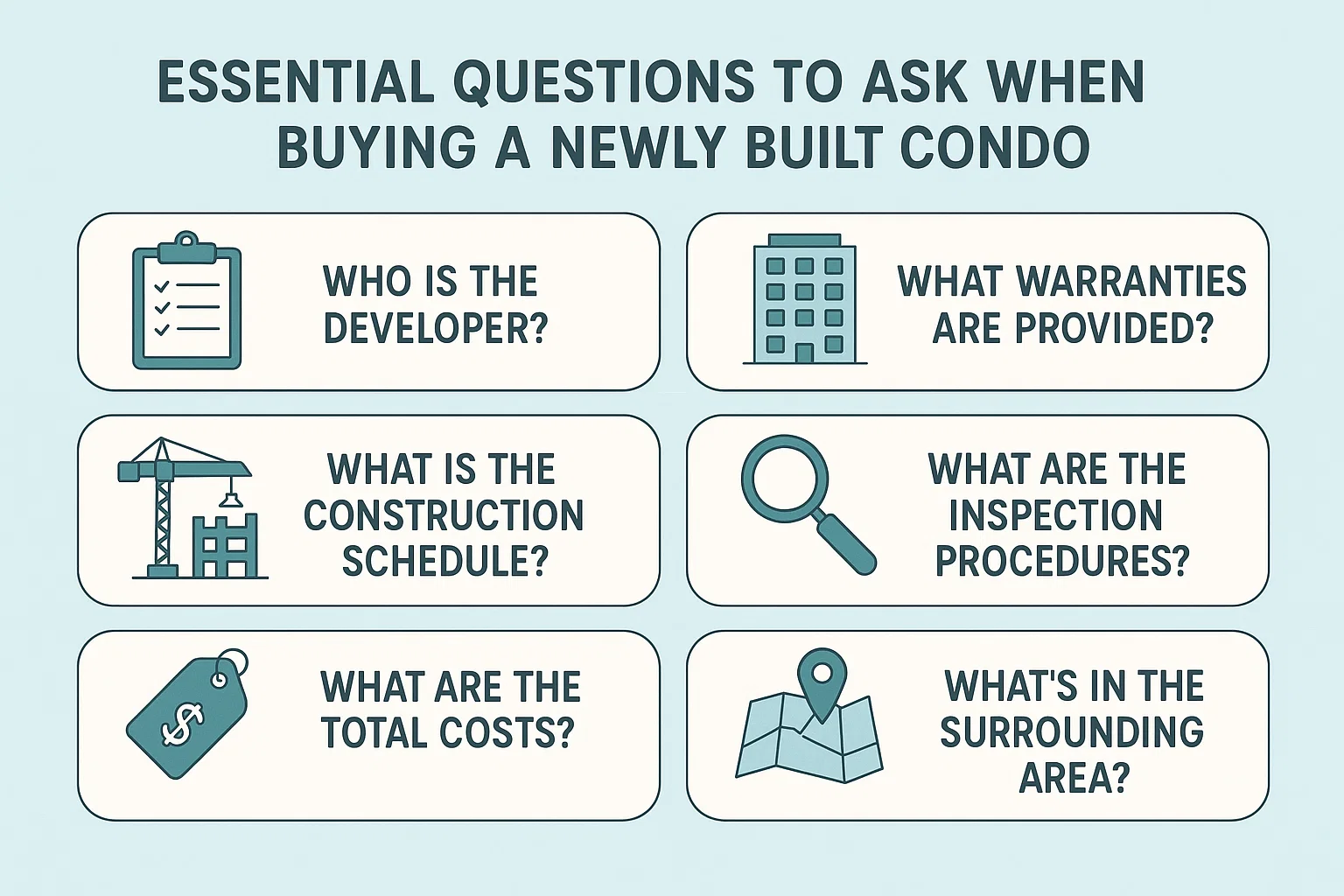 Condo Buying Questions infographic