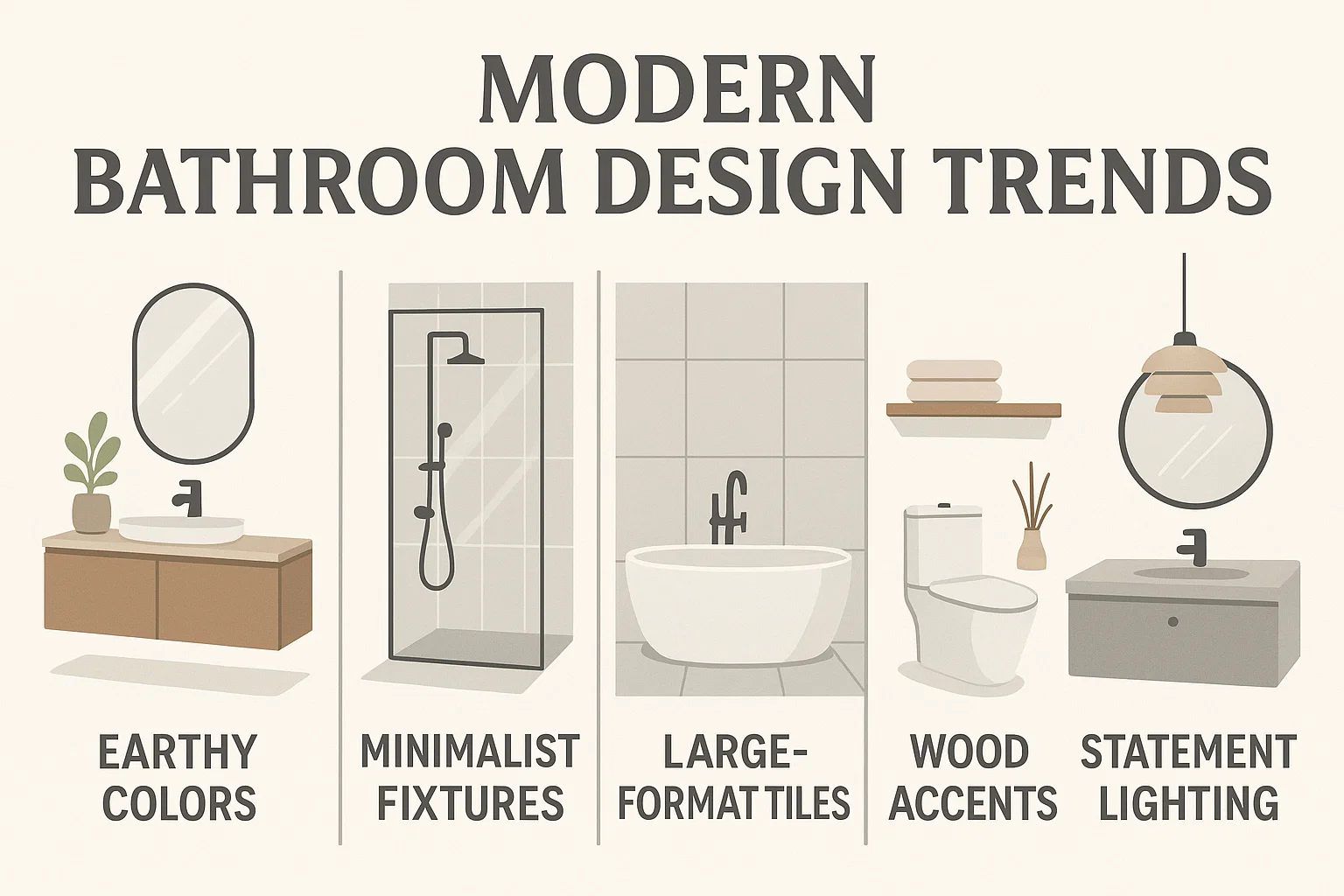 Modern Bathroom Trends infographic