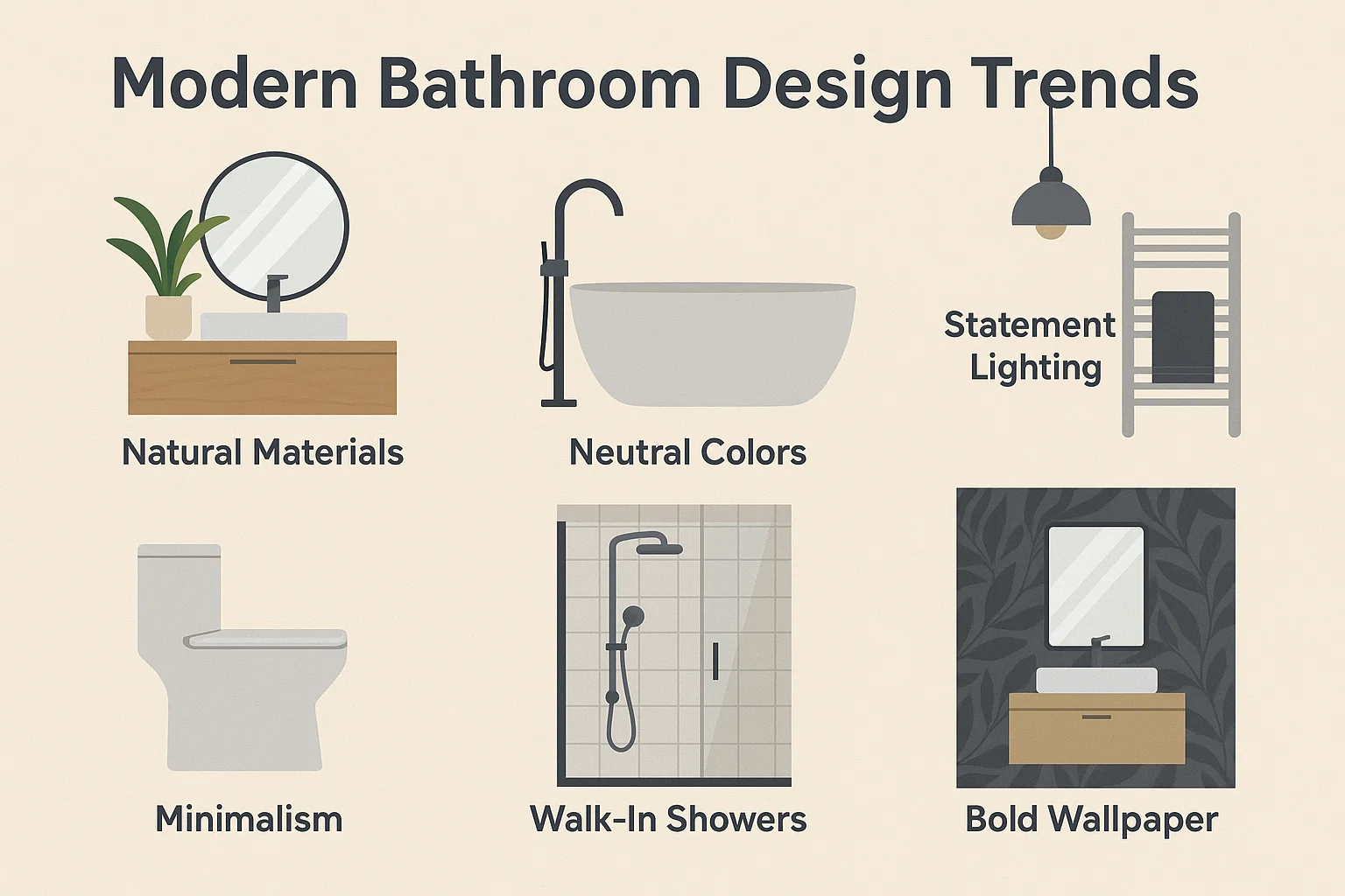 Modern Bathroom Trends infographic