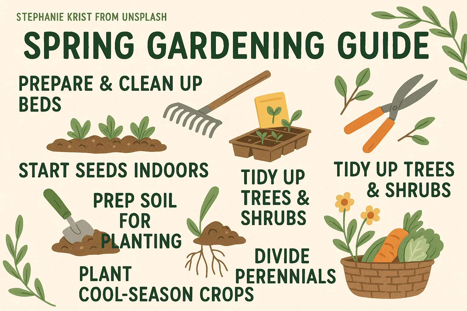 Spring Gardening Tips infographic
