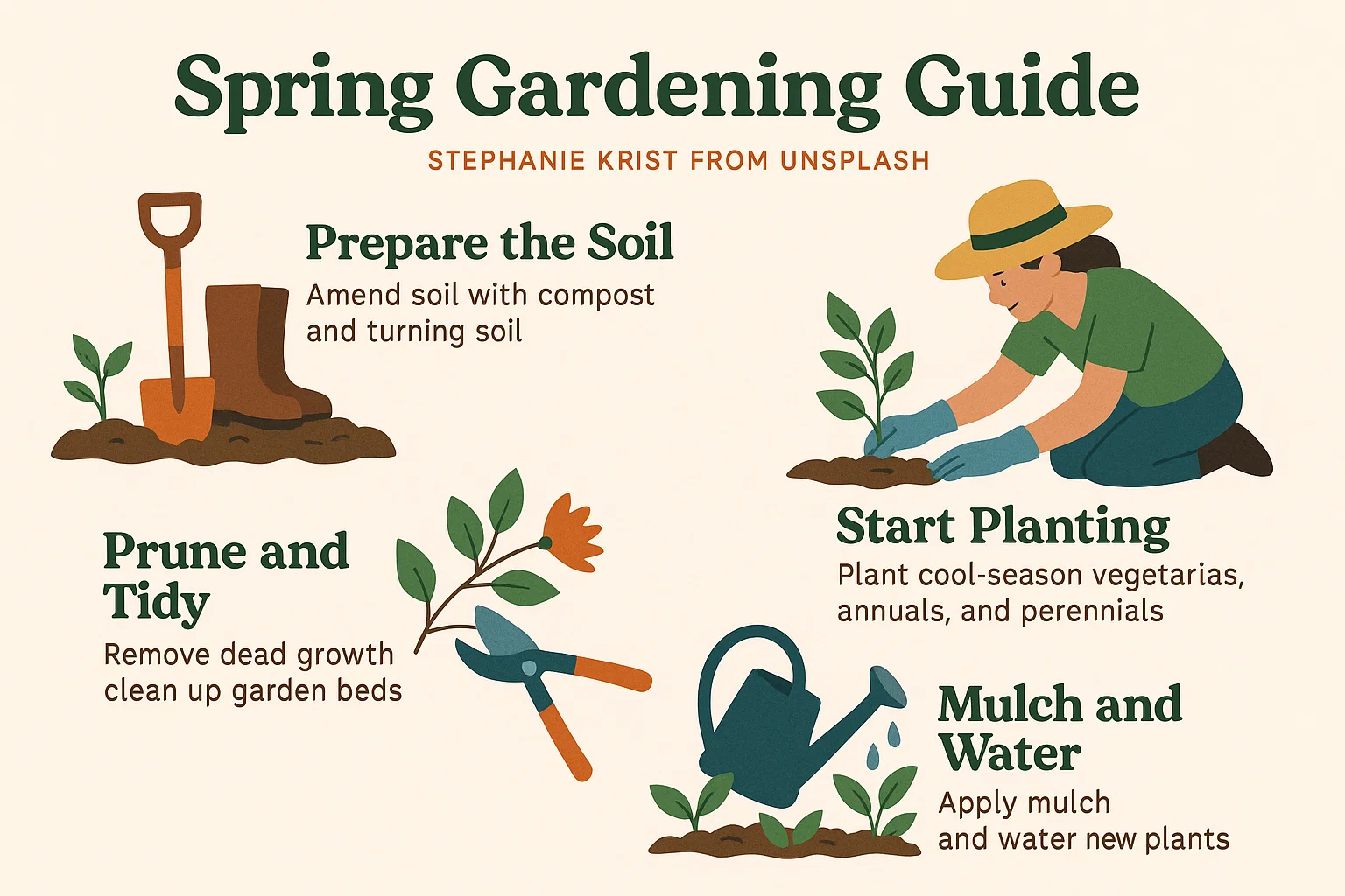 Spring Gardening Tips infographic