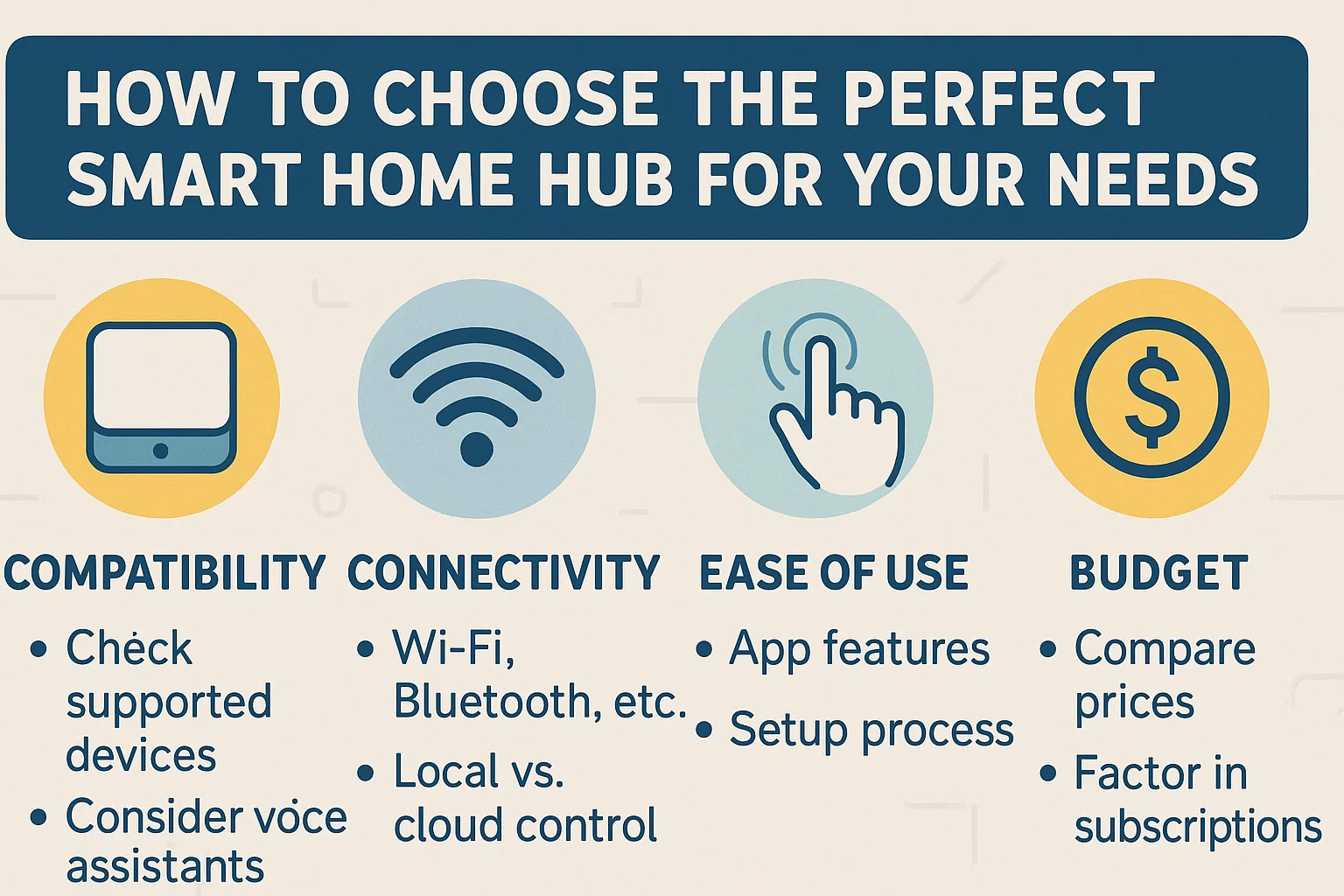 Choosing Smart Home Hub infographic