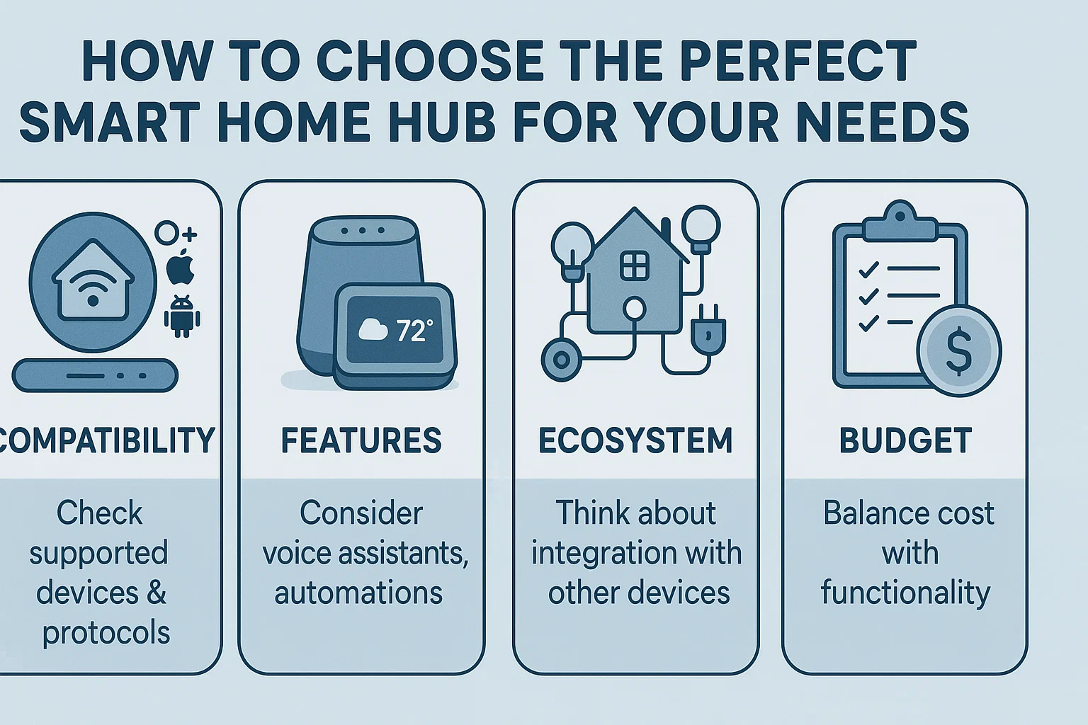 Choosing Smart Home Hub infographic