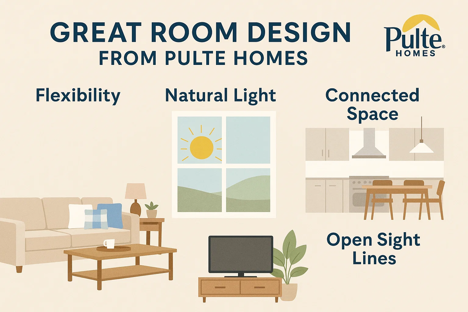 Pulte Homes Great Room infographic
