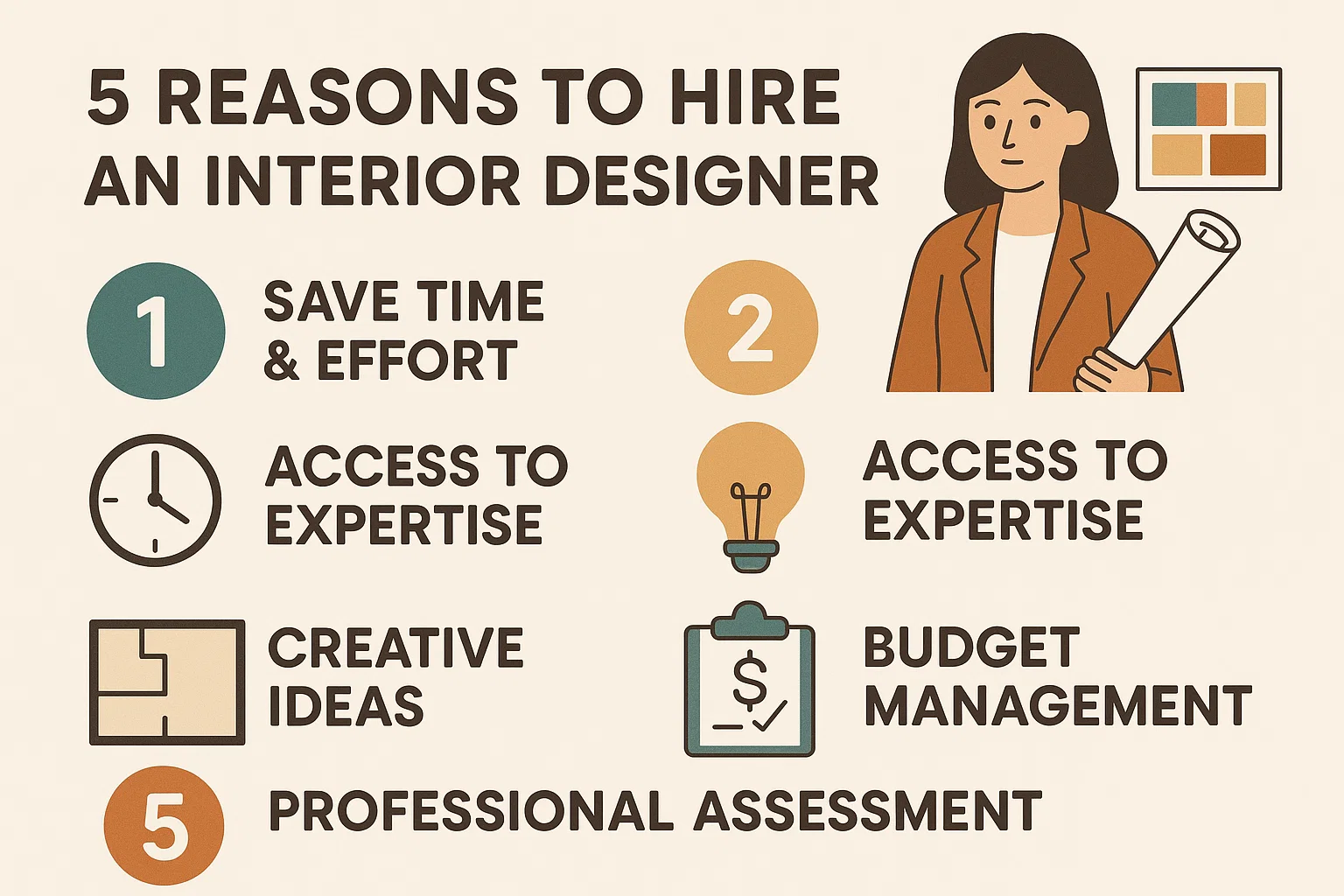 Interior Design Benefits infographic
