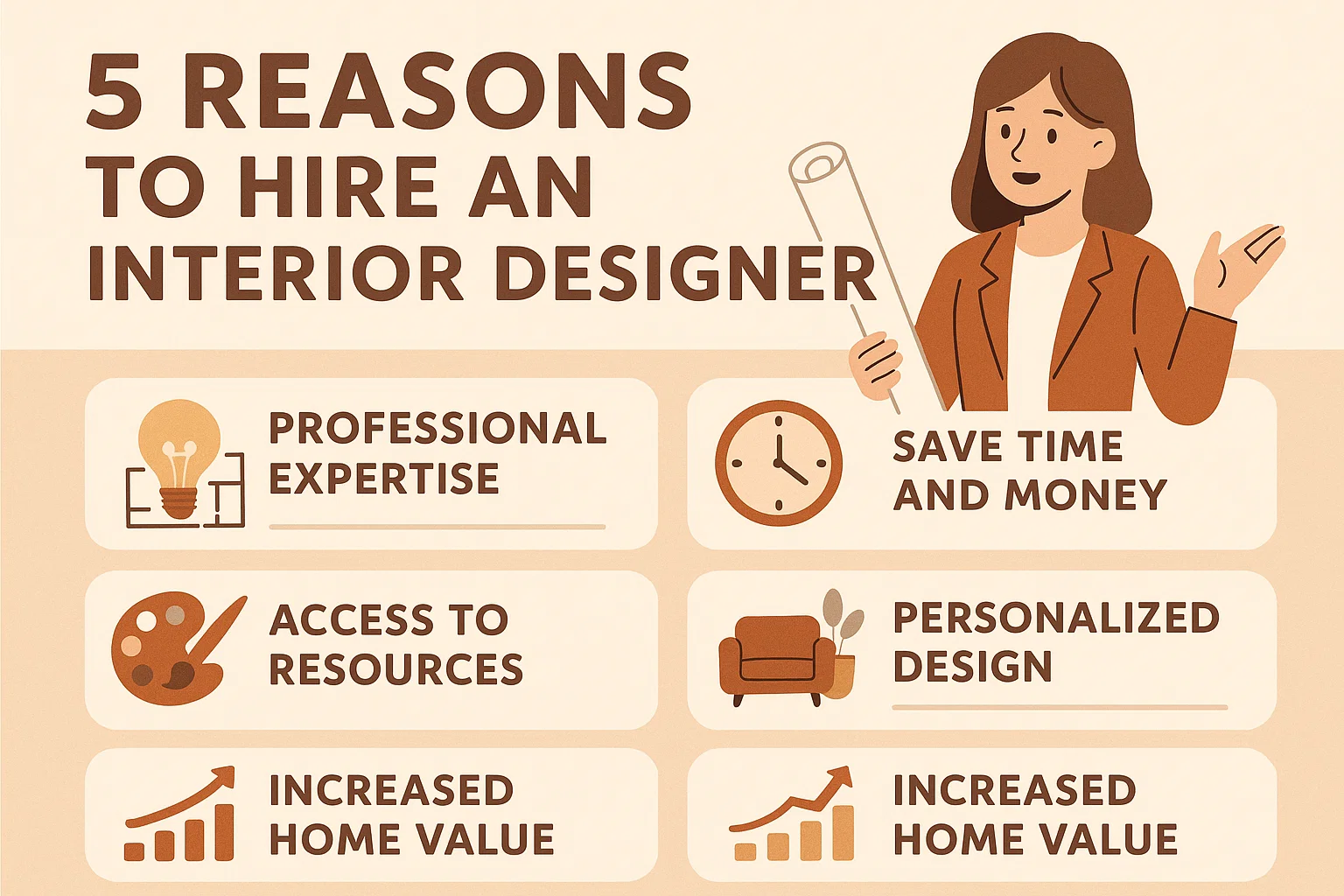 Interior Design Benefits infographic