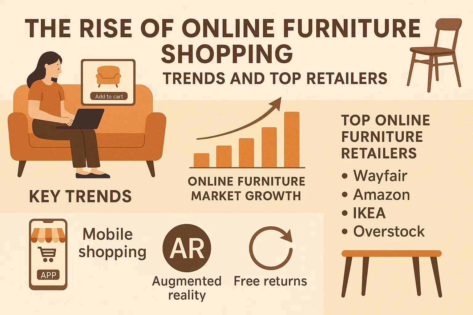 Online Furniture Shopping Trends infographic